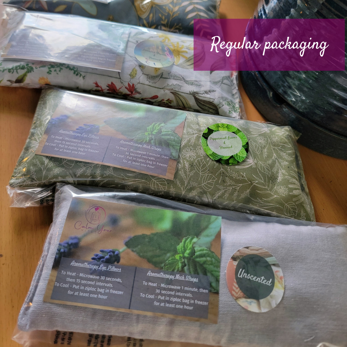 Aromatherapy Hot/Cold Weighted Eye Pillow - Soothing Pattern