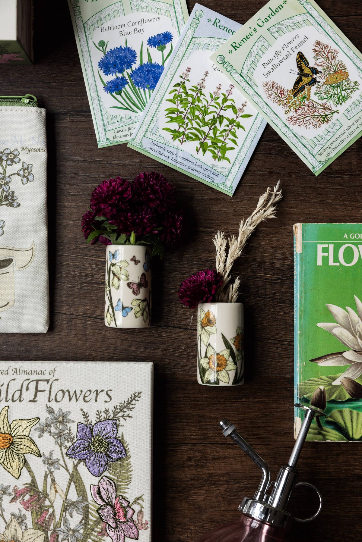 Bud Vase Magnet Set, Wildflowers