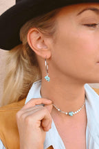 True Girl Turquoise Silver Coin Necklace