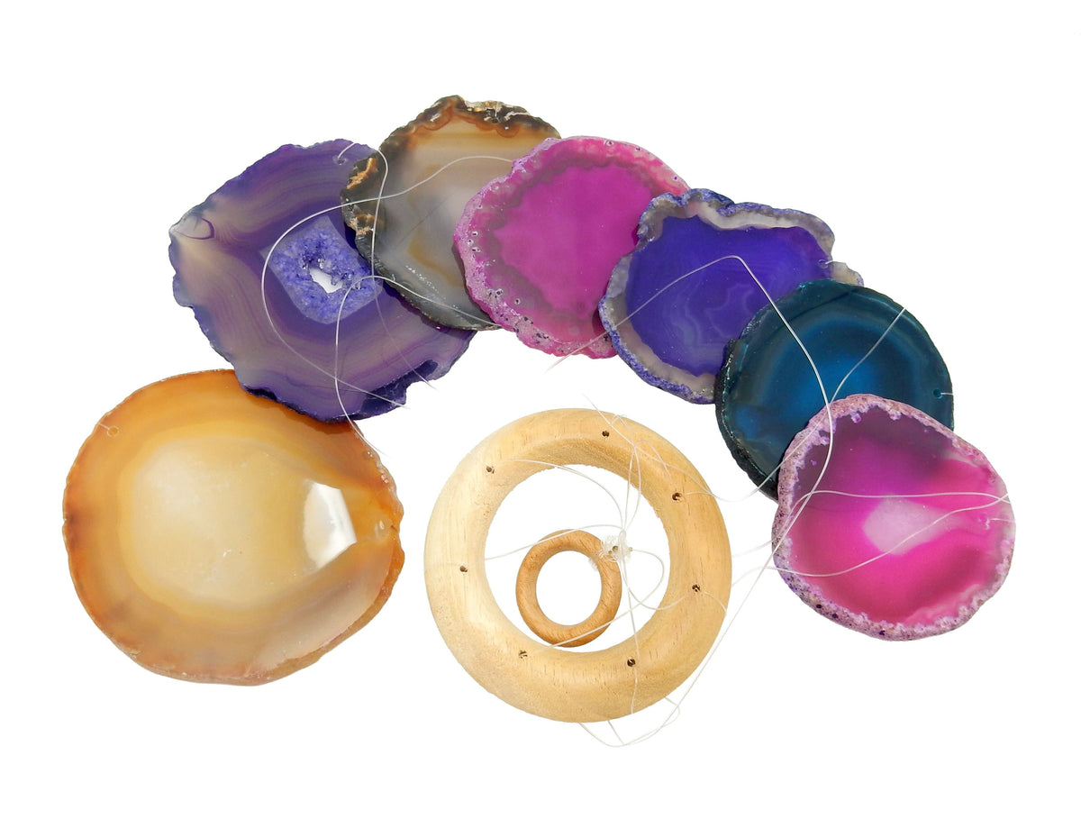 Crystal Agate Slice Windchime for Spiritual Home Decor