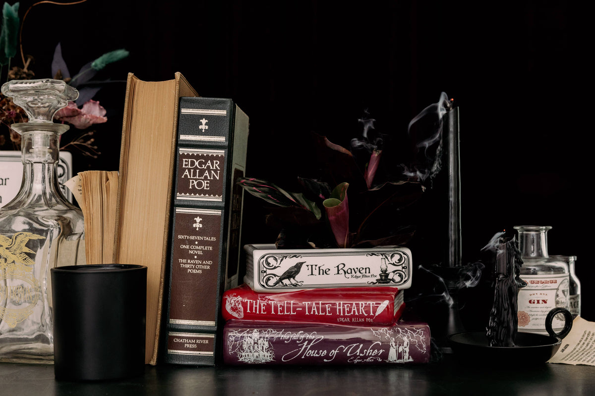Stacked Book Planter, The Raven - product photo