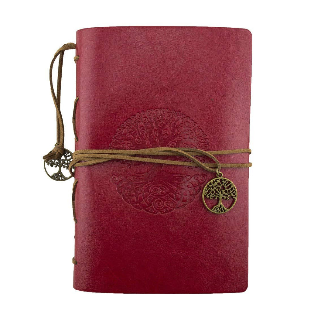 Leatherette Journal - Tree of Life - Red - product photo