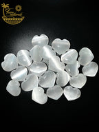 Selenite Crystal Hearts All Natural from Morocco (4-5 cm)