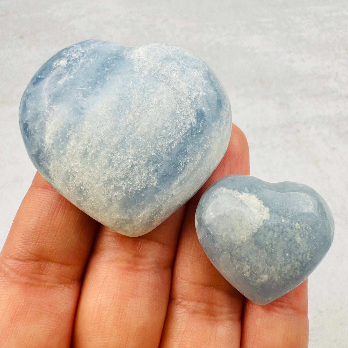 Crystal Blue Calcite Heart
