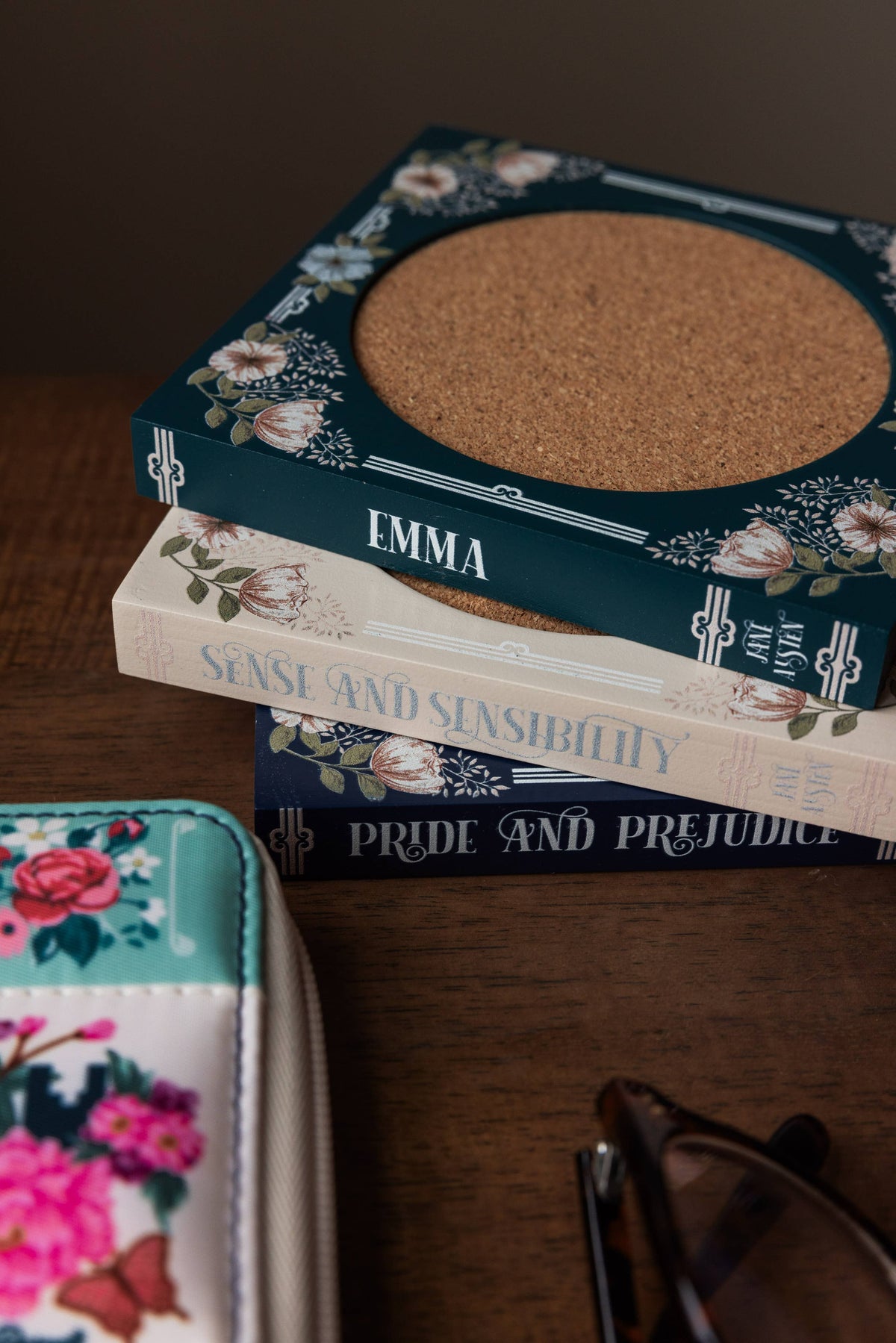 Book Coaster Set, Jane Austen