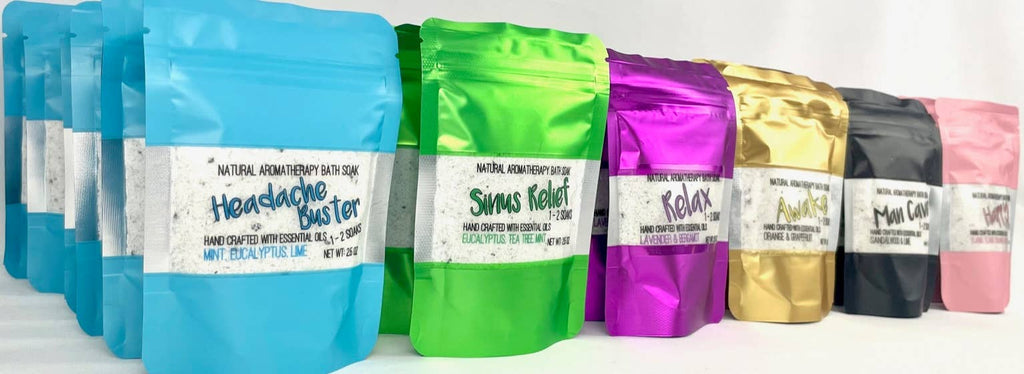 Natural Bath Salt Soak Sinus Relief Eucalyptus Mint Tea Tree