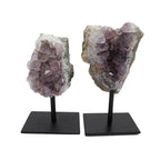 Amethyst Cluster on Metal Stand Amethyst Druzy  - Crystal He