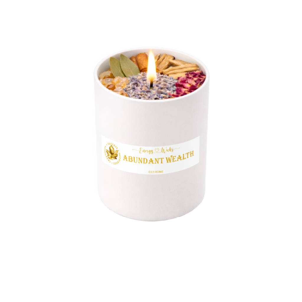ABUNDANT WEALTH CRYSTAL CANDLE