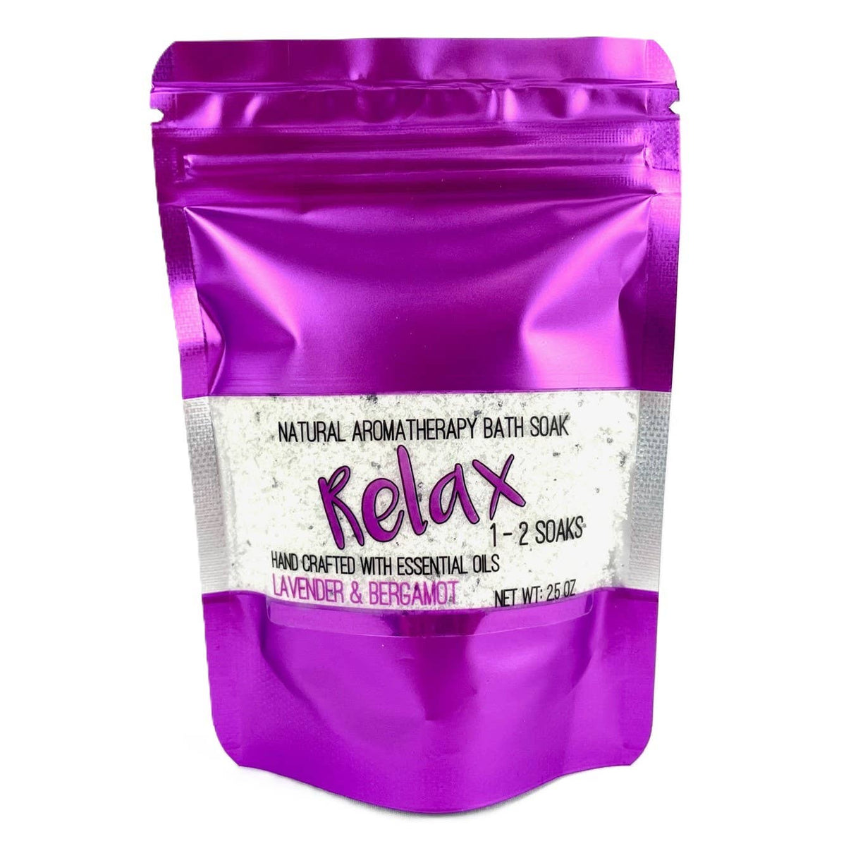 Natural Relax Bath Salt Soak - Bulgarian Lavender & Bergamot