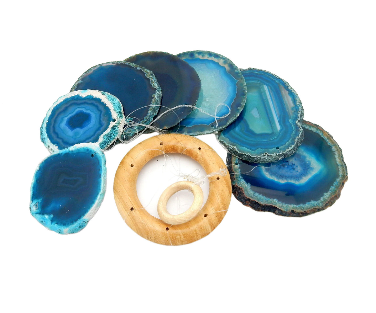 Crystal Agate Slice Windchime for Spiritual Home Decor