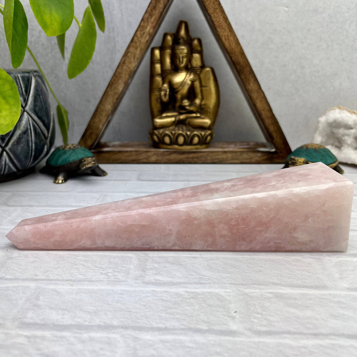 Polished Rose Quartz Obelisk Tower