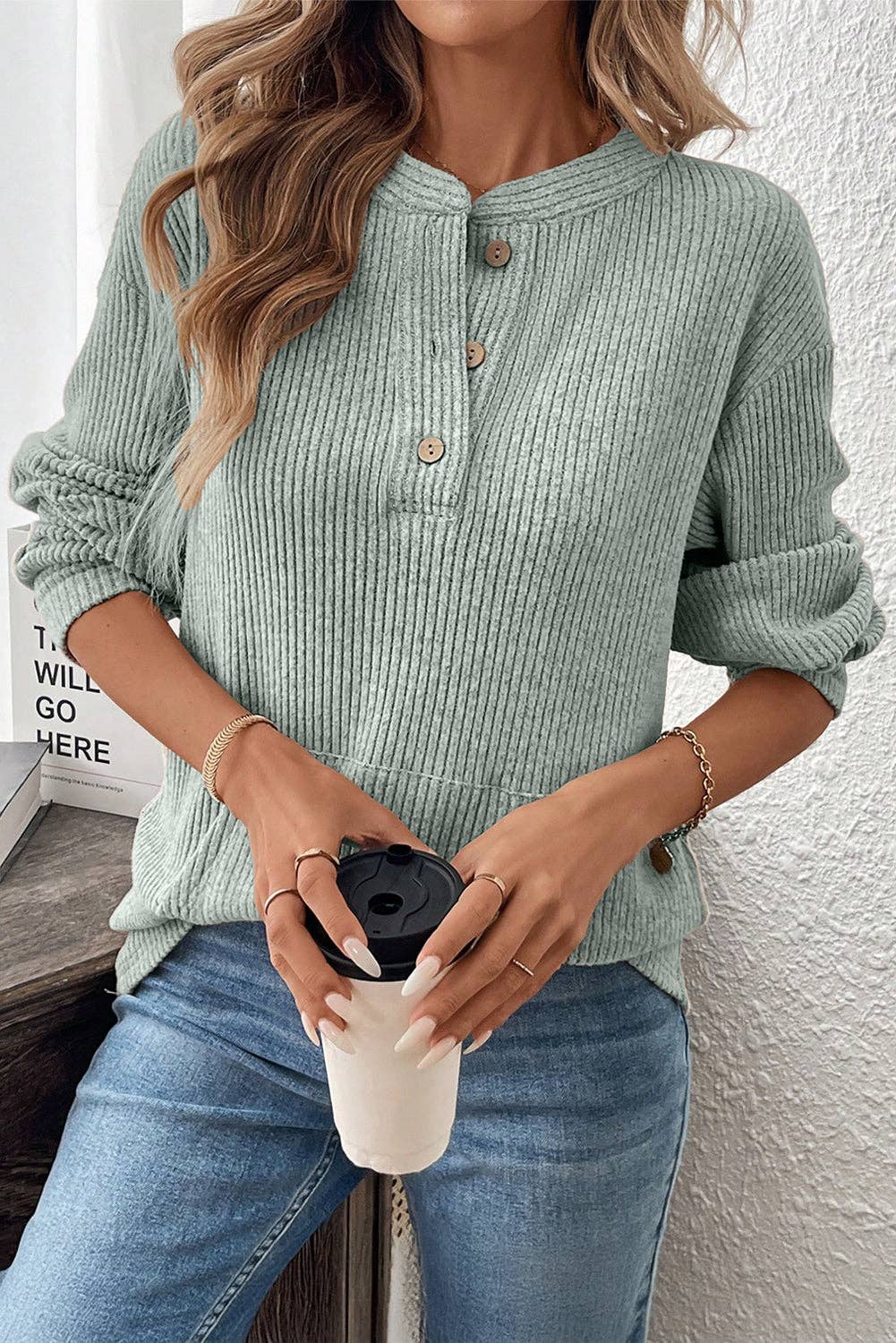 Willow Henley Top - product photo