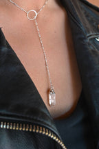 I Walk The Path of My Heart Quartz Lariat Necklace