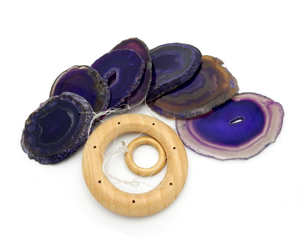 Crystal Agate Slice Windchime for Spiritual Home Decor