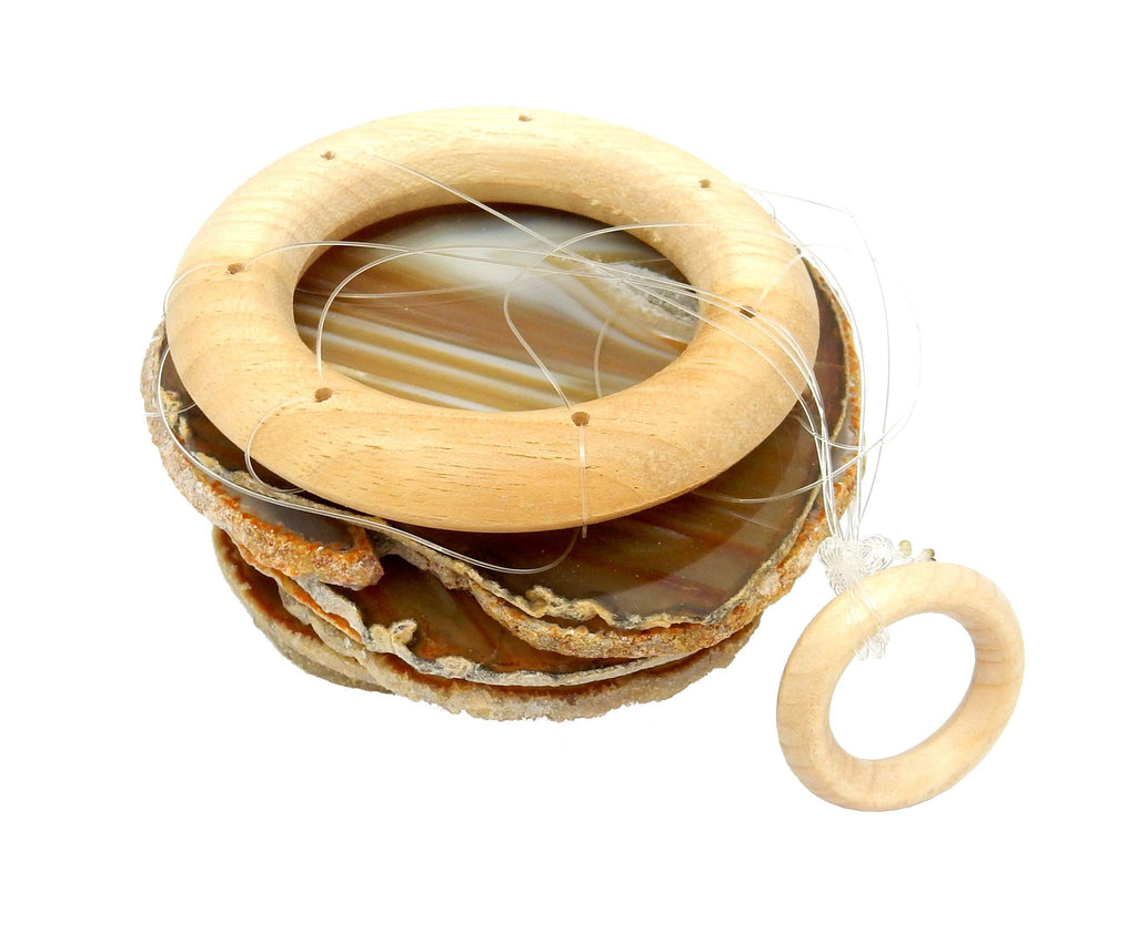 Crystal Agate Slice Windchime for Spiritual Home Decor