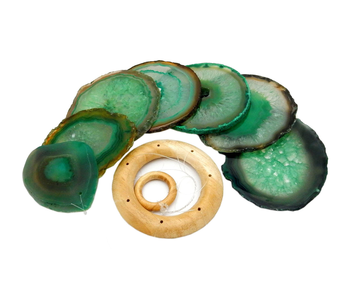 Crystal Agate Slice Windchime for Spiritual Home Decor