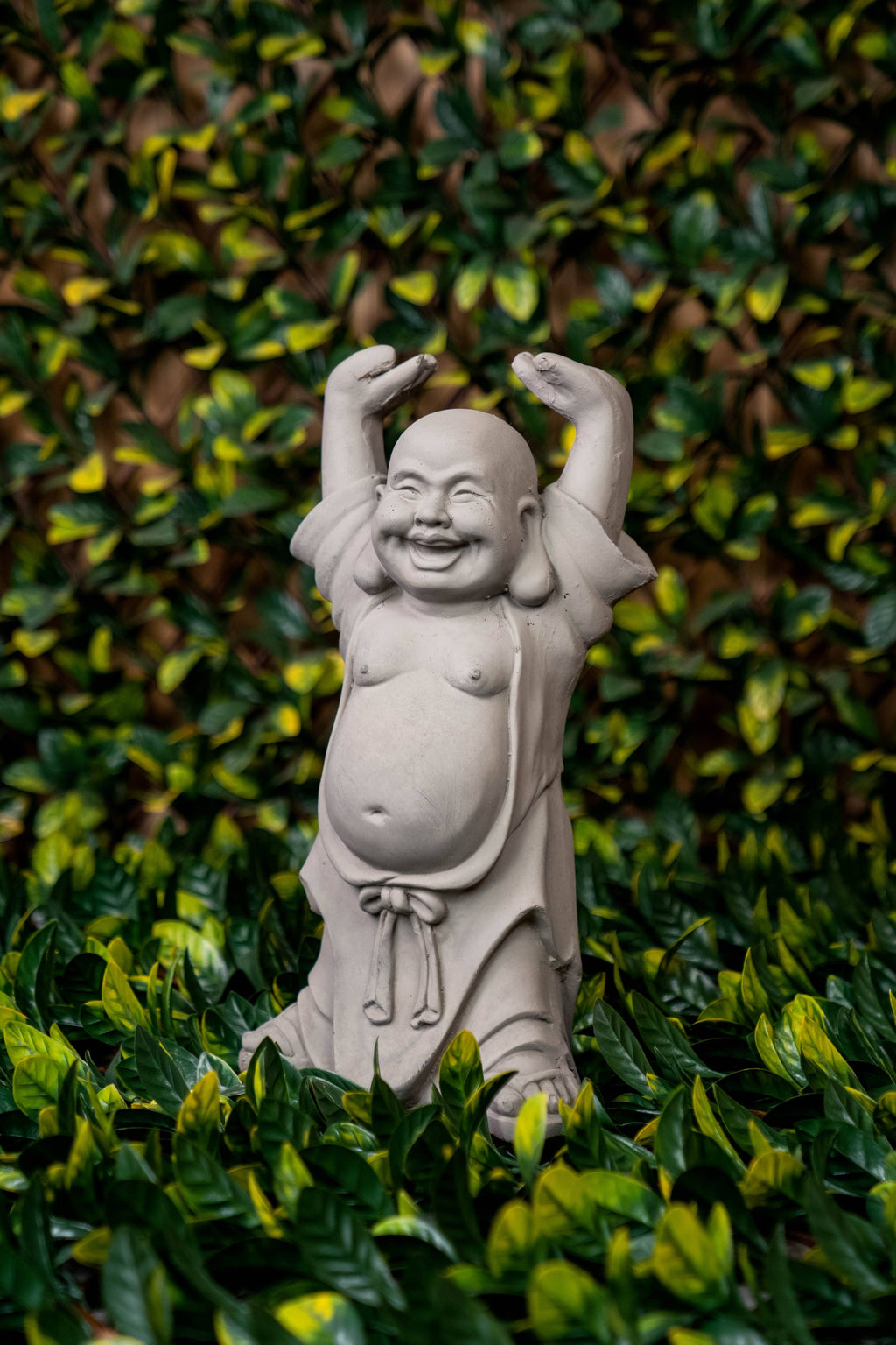 Grey Buddha W/Hands Up - product photo