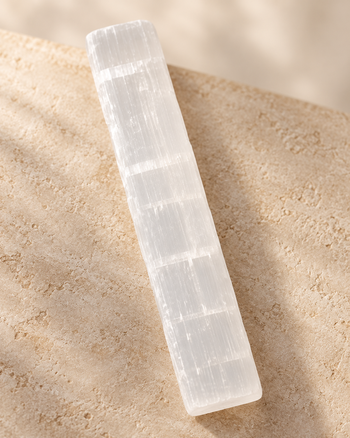 Celeste translucent white crystal stick