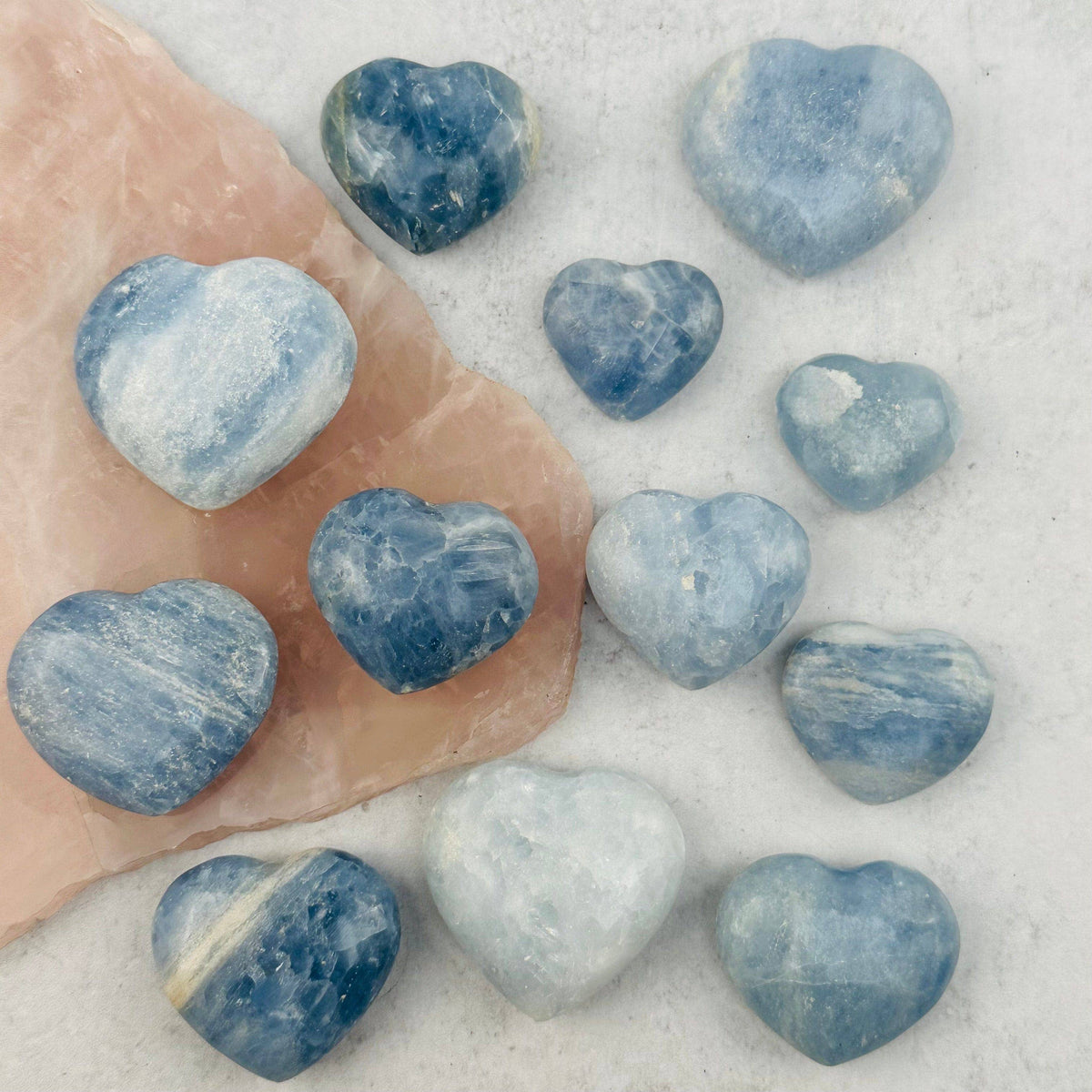 Crystal Blue Calcite Heart