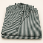 Darcy green and ivory striped pants folded detail view