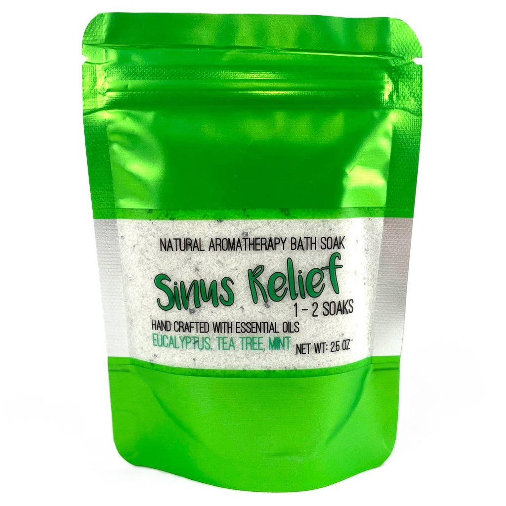 Natural Bath Salt Soak Sinus Relief Eucalyptus Mint Tea Tree