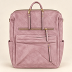 Ellie backpack in dusty pink with gold-tone zipper details