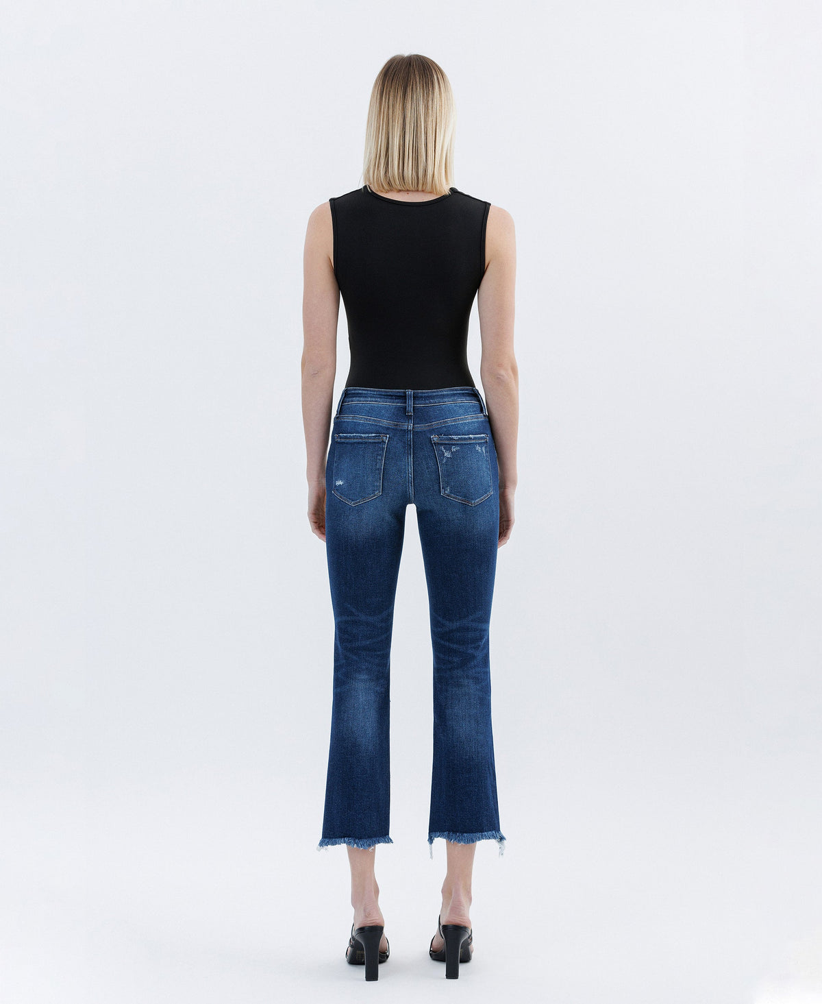 Flying Monkey Stunned low-rise cropped slim-straight jeans back view