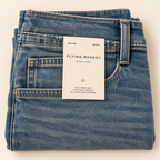 Flying Monkey Black Label F5391 medium-wash jeans folded product photo
