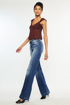 KanCan Pilot High Rise Flare jeans fit detail
