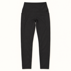 Black high-rise pocket leggings, style P6232