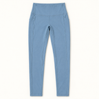 Dusty blue high-rise pocket leggings, style P6232