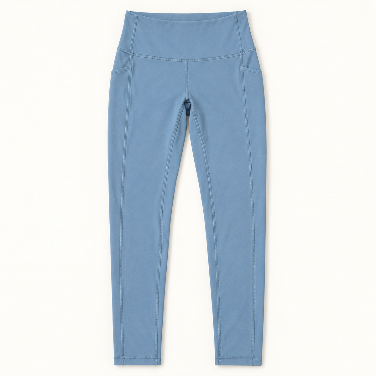 Dusty blue high-rise pocket leggings, style P6232